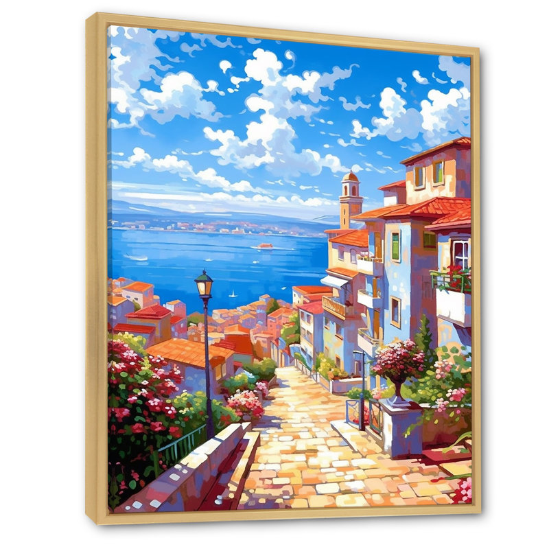 «Beautiful Scenery In Italy II», reproduction sur toile, Cadre naturel flottant, H 20 po x l 12 po x P 1 po