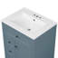 Meuble-lavabo moderne Avery 24 po bleu-gris avec 3 tiroirs et tablettes ajustables