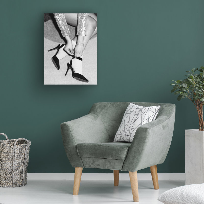 Art sur toile, noir et blanc, H 14 po x l 19 po