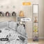 LED Shelf Floor Lamp, Wooden Reading Standing Light with Storage, Living Room Office-124582036