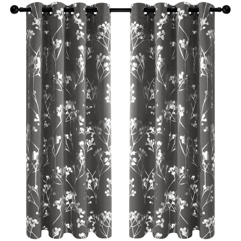 Caitlyn Blackout Curtain Pair, Coral Pink, 46cm Width x 183cm Drop