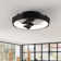 18.9" Flush Mount Caged 6-speed Reversible Ceiling Fan with Dimmable 3CCT LED Lights and Remote Control