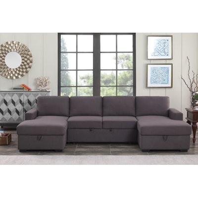 Upholstered U-Shaped Sectional Symmetrical