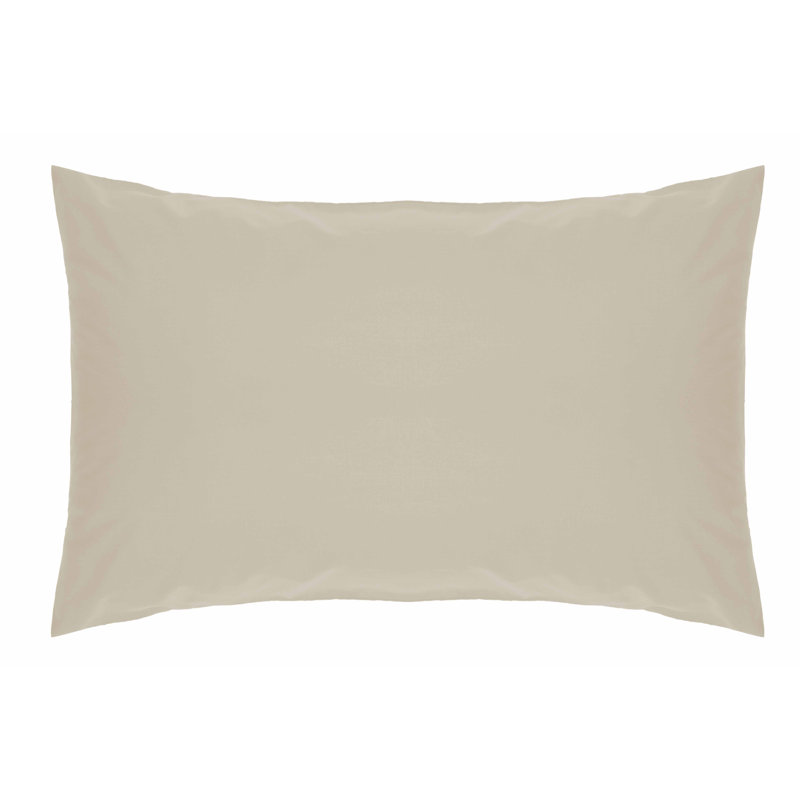 200 TC 50/50 Percale Polycotton Cotton Blend Pillowcase, Mushroom