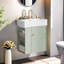 Meuble-lavabo flottant moderne avec lavabo compact en céramique avec rangement latéral, porte à fermeture en douceur et trou de trop-plein pour les petites salles de bain-2095680686