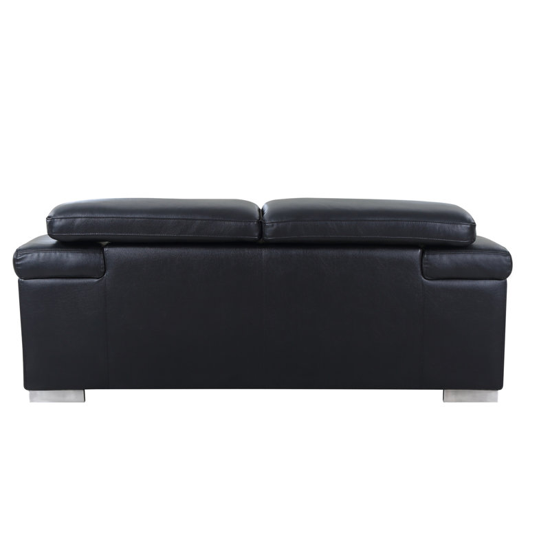 Causeuse en cuir, Noir