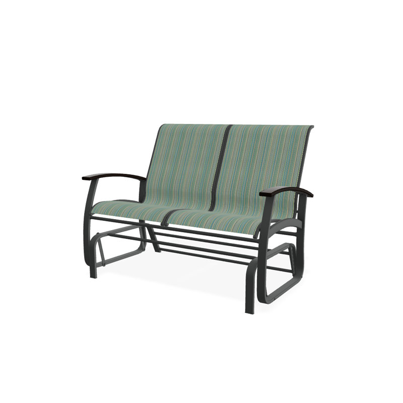 Belle Isle Outdoor Glider, Night, Kona P10, Textured Graphite