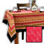 Collection de nappe en coton à imprimé géométrique imprimé à la main-104701642