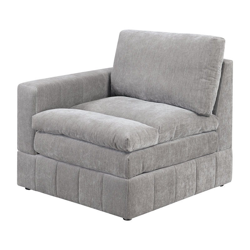 Fauteuil en tissu, Tissu gris