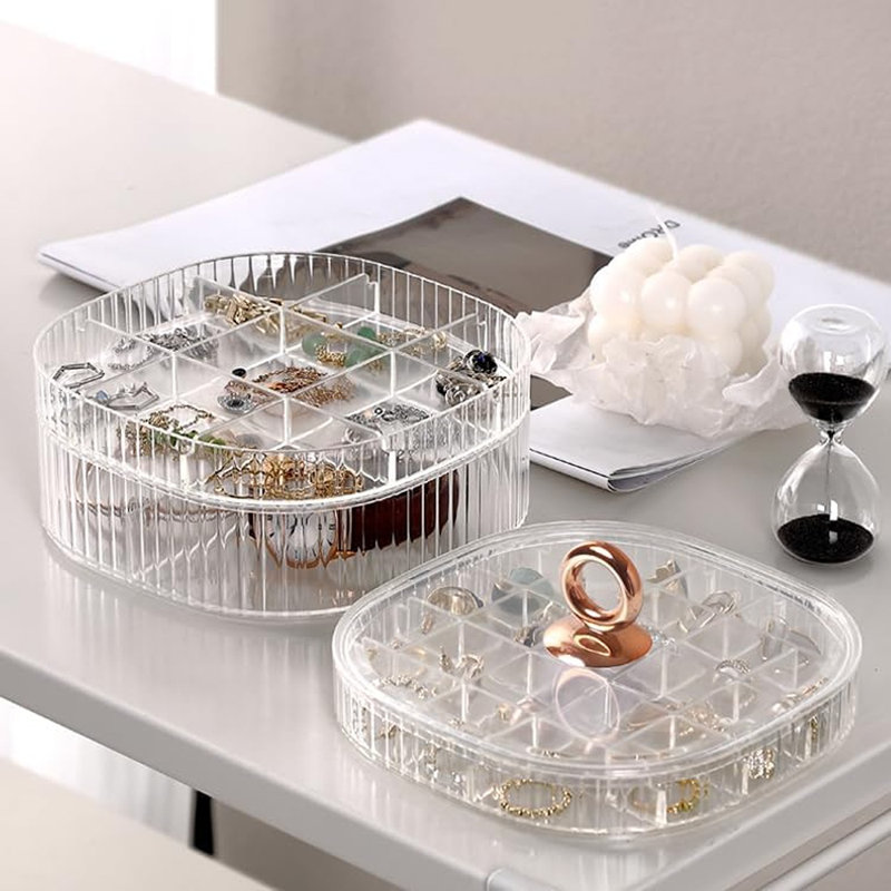 Organisateur de bijoux en acrylique à 3 couches avec ...
