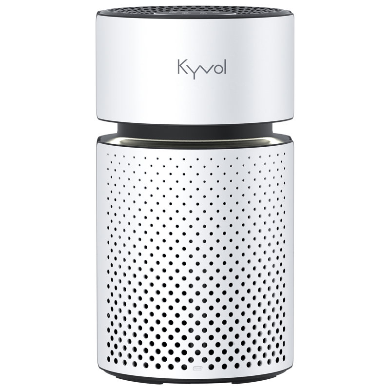 Kyvol Tabletop Air Purifier with True HEPA Filter for 0.6 Cubic Feet, White