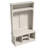 Coat Rack with Shoe Storage,  Hall Tree with Shoe Bench, 4 Shoe Cubbies, 1-TierTop Storage-129606409