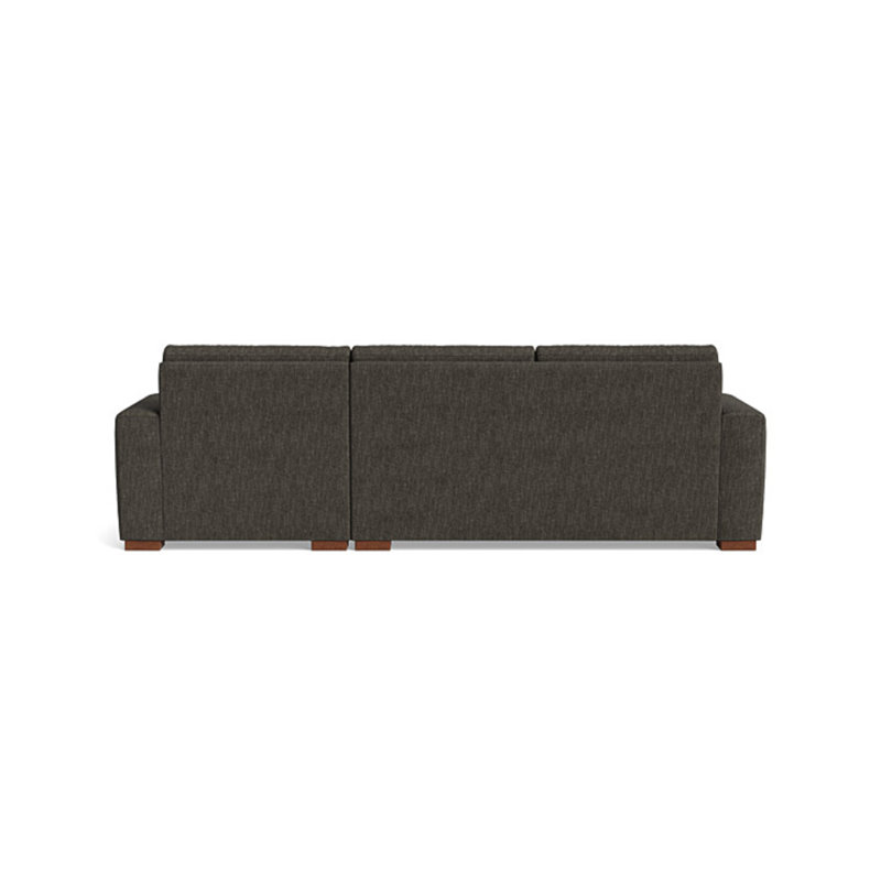 Couch Potato Chaise Sectional, Performance Weave - Onyx, Right Hand Facing