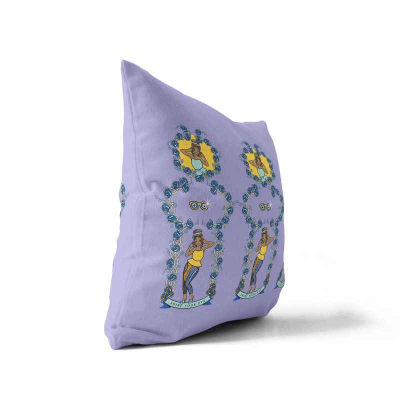 Housse de coussin Shine Iris Rose Vine, 16" x 16"