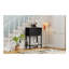 Console étroite, canapé mince avec trois tiroirs de rangement et tablette inférieure (noir)-604298311