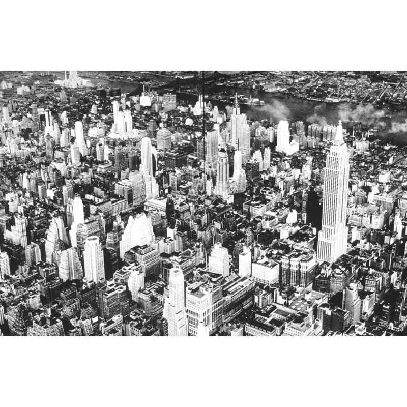 Vue aérienne de New York, 1932, H 16 po x l 24 po