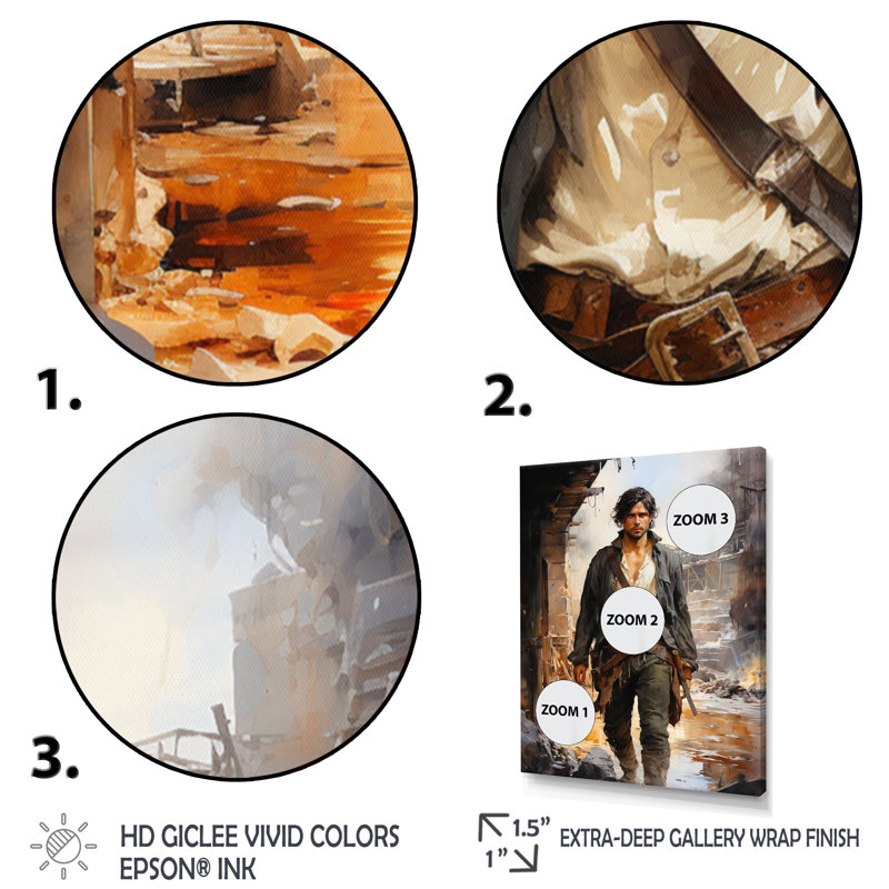 Pirate Portrait - Pirate Canvas Prints, H 40 po x l 30 po x P 1,5 po, Toile tendue