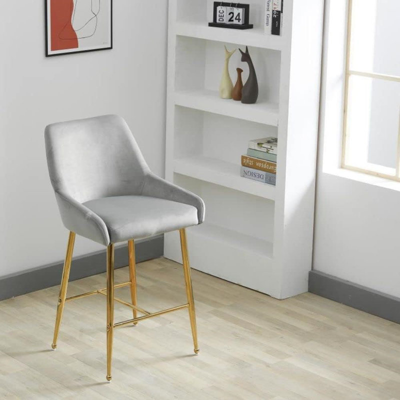 Tabouret de comptoir Madalaine, Gris