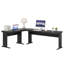 Bureau de direction 83 po en L avec design réversible, poste de travail de coin pour bureau à domicile 83 po-1927514807