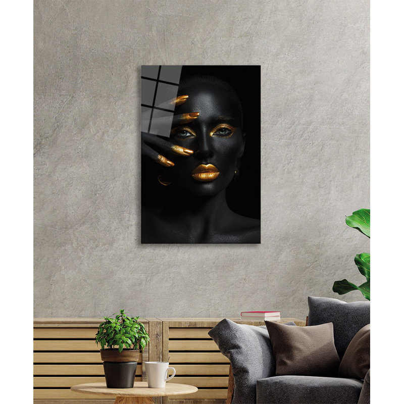 Peinture élégante en verre trempé décoratif, 27,6 po x 43,3 po | 100% verre trempé, épaisseur: 0,16 pouce | Superbe décoration intérieure pour le salon, le bureau ou la galerie | Pièce d'art unique, durable et élégante