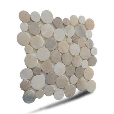 Nevada 12" x 12" Natural Stone Penny Round Mosaic Wall & Floor Tile