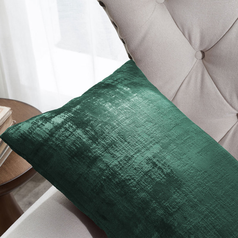 Eden Green Embroidered Polyester Lumbar Pillow Set