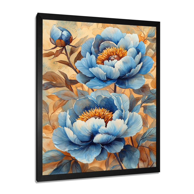 Bainum - impressions sur toile florales, Noir, noir, noir, noir, H 20 po x l 12 po, Reproduction encadrée d'une seule photo