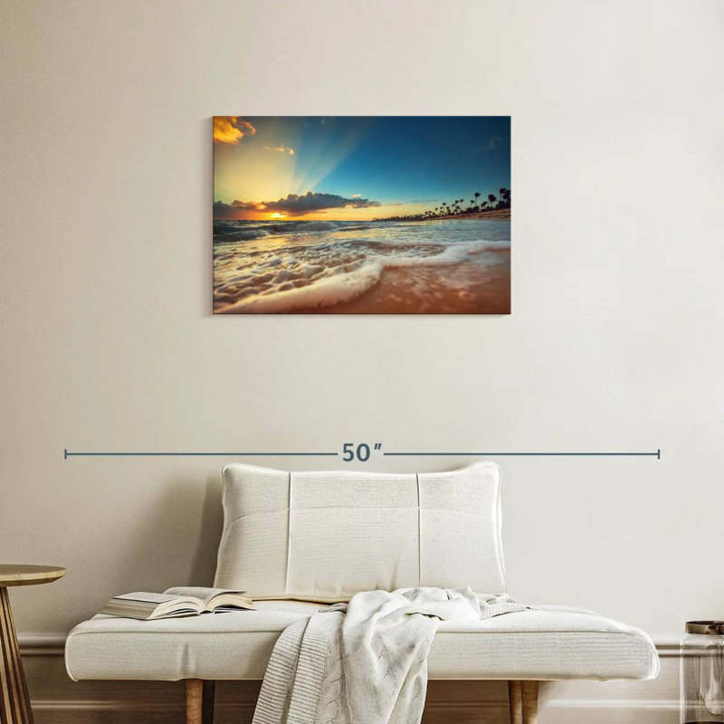 Plage dominicaine exotique Gillard, H 20 po x l 30 po