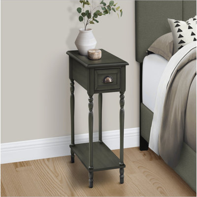 Table d'appoint, table d'appoint à 2 niveaux, table de bout, étroite, table de chevet, chambre à coucher