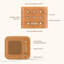 Digital Electric Tabletop Clock in Brown