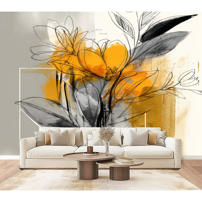 Papier peint adhésif mural bohème Boho, L 96 po x l 69 po