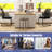 Inbox Zero 4 PCS Office Mesh Chair Office Guest Conference Chair w/ Lumbar Support Ergonomic Backrest