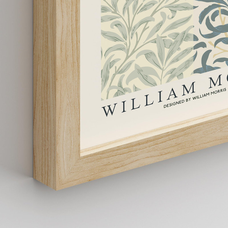 " Botanical And Floral Design " by William Morris 4 - Pieces, Natural, 14" H x 11" W