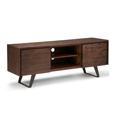 Lowry - TV Media Stand - Distressed Charcoal Brown