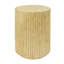 Table d'appoint cylindrique MGO, texture semblable au bois, couleur brun antique