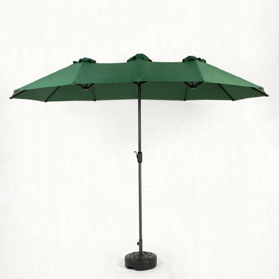 Grand parasol rectangulaire double 14,8 pi avec manivelle