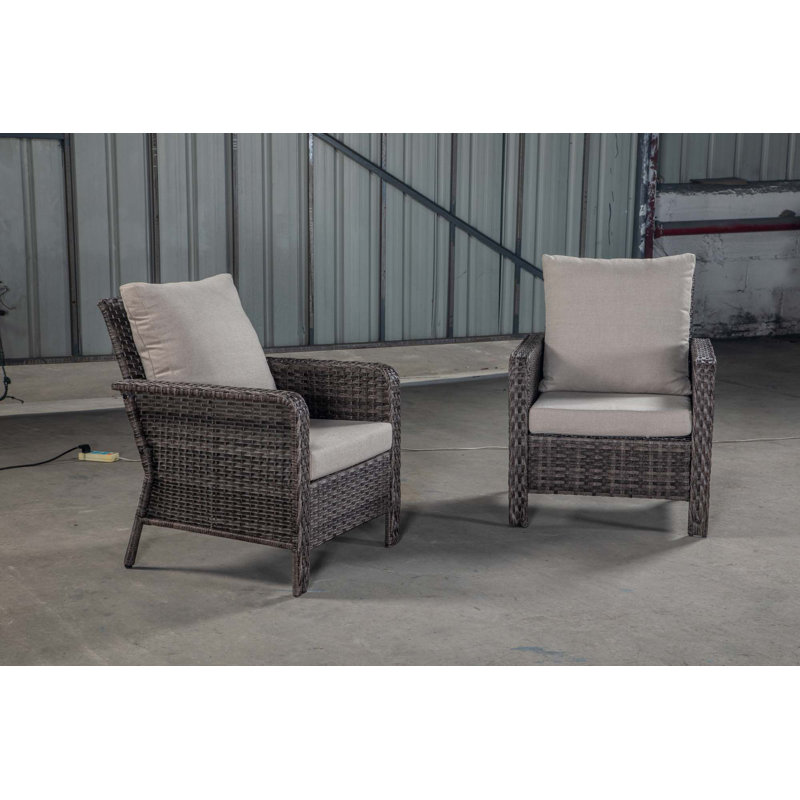Canapé modulaire simple en osier avec coussin bleu Pe