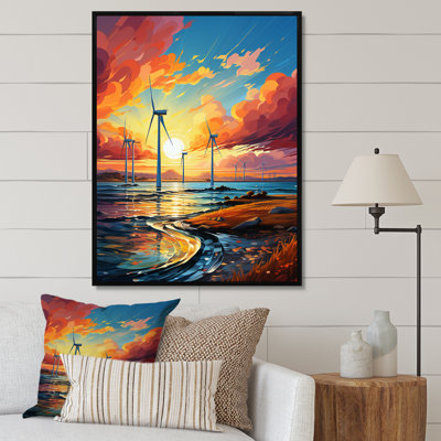 «Wind Turbines Ethereal Winds» sur toile