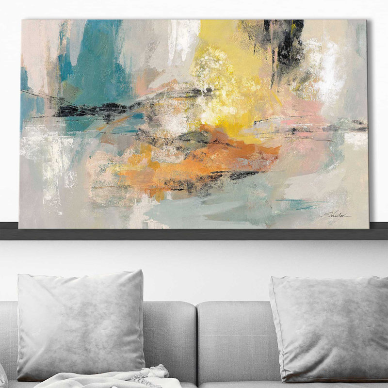 «Seaside Ambience» par Silvia Vassileva - Peinture, H 36 po x l 60 po x P 1,5 po, Toile tendue