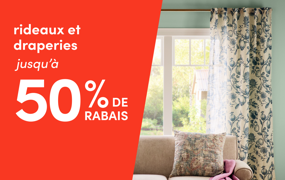 rideaux et draperies en solde