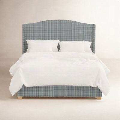 Upholstered Wingback Bed