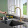 CASAINC 1.8 GPM Single-Handle Pull-Down Kitchen Faucet Single Hole Faucet