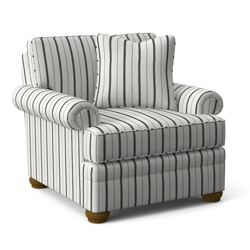 Kensington Armchair, Havana Finish, Frond Melon; 0448-24