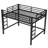 Queen Size Metal Loft Bed with Ladder and Full Guardrails, Black Kids & Teen Space-Saving Loft Bed Frame-688421333