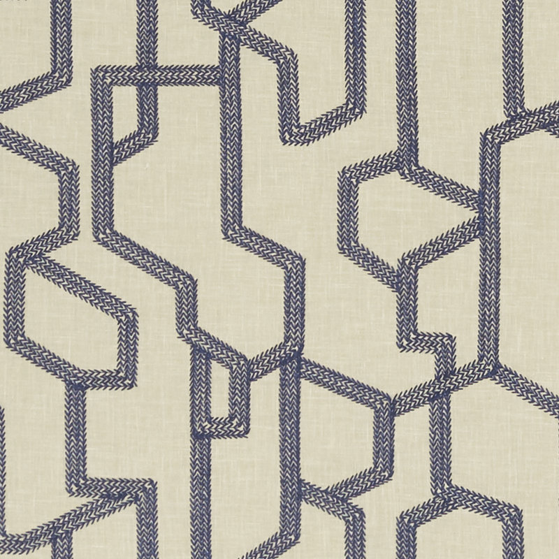 Exotica Labyrinth Fabric, Midnight
