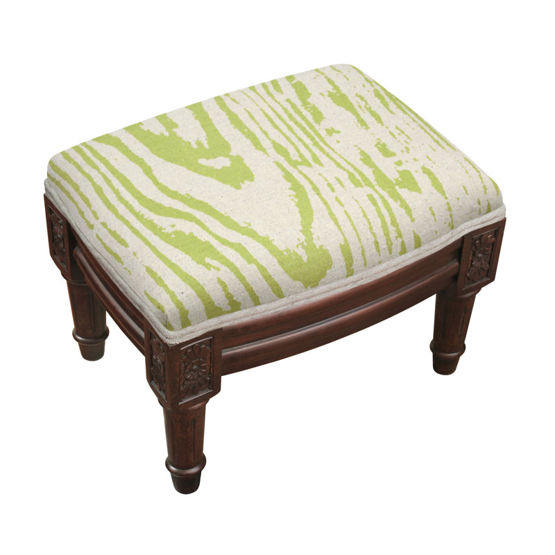 Repose-pieds standard rectangulaire Freddy, Chartreuse, Brun