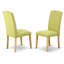 L'ensemble de salle à manger 3 pièces contient une table de salle à manger rectangulaire avec feuille papillon et 2 chaises rembourrées en tissu Linelight, chêne-1878619086-1878619087-1807986686