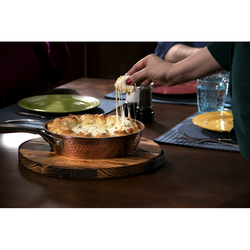 Gotham Steel Hammered Copper 12'' Nonstick Frying Pan with Lid, Stay Cool Handle, Oven & Dishwasher Safe