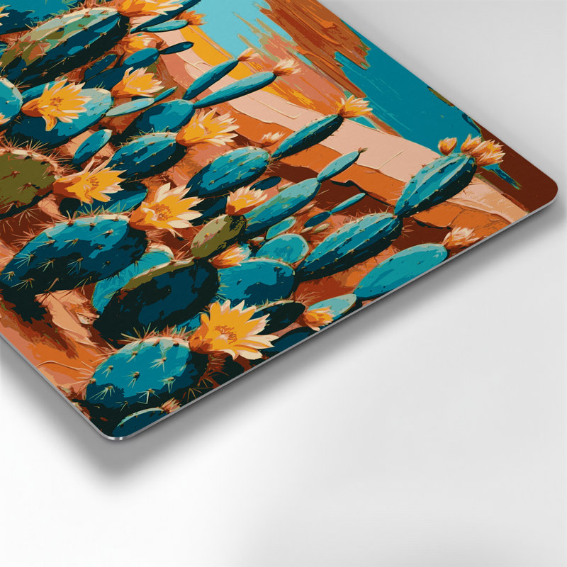 Art mural en métal rose de Southwestern Plants