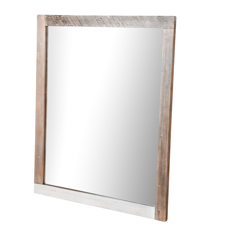 Blaze Solid Wood Flat Wall Mirror, 100 (Cm) H x 120 (Cm) W